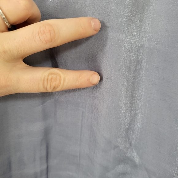 John Mark Women’s Blue Haze Satin French Blue Patchwork Peasant Top 3X boho - Picture 7 of 10